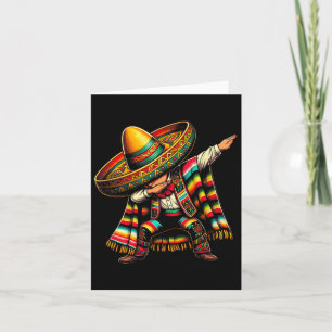 Festive Cinco De Mayo Dabbing Mexican Boy Dance Fu Card