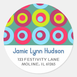 Festive Circles Address Labels