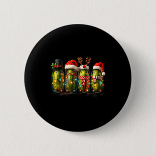 Festive Ckle Jar Meme Christmas Lights Santa Hat X 2 Inch Round Button