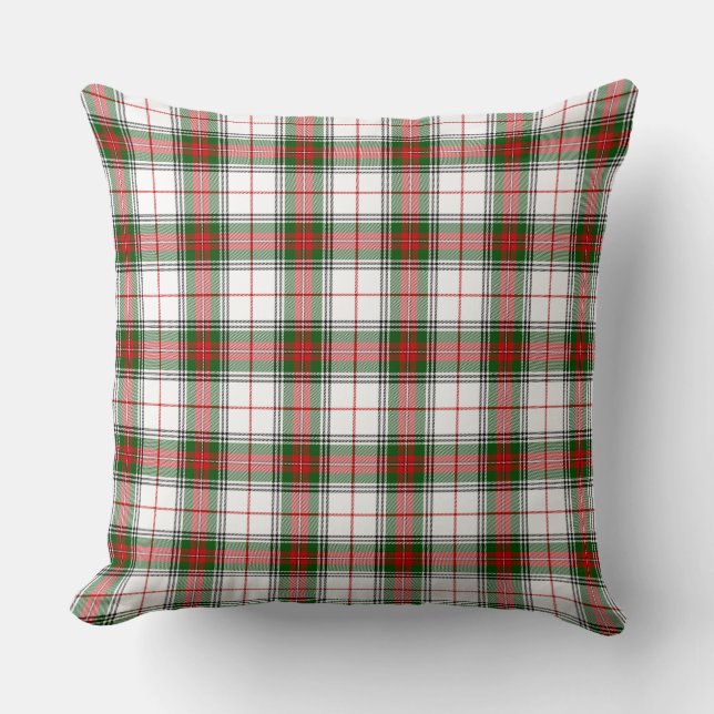 Festive Clan Stewart Tartan Plaid Coussin (Recto)