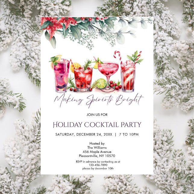 Festive Cocktail Party |  Making Spirits Bright Invitation (Creator Uploaded)