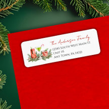 Festive Cocktails and Mistletoe Christmas Mailing