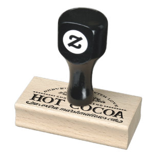 Festive Cocoa bar North Pole Rubber Stamp