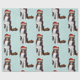 FESTIVE COLLIE Wrapping Paper