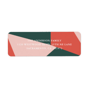 Festive Color Blocks Return Address Label