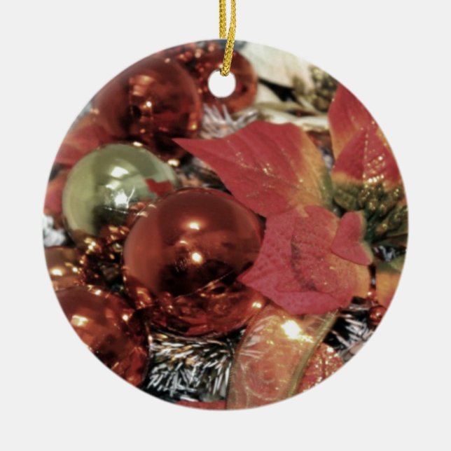 Festive Colour Art Ceramic Ornament (Front)