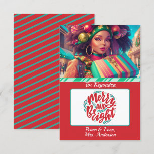 Festive Colourful Christmas Gift Card Holder