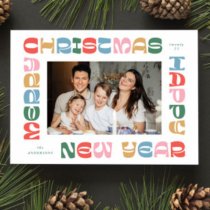 Festive Colourful Christmas Holiday Card