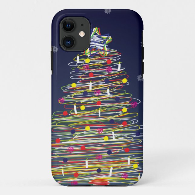 Festive Colourful Christmas Tree (Customize It!) Case-Mate iPhone Case (Back)