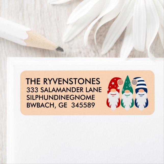 Festive Colourful Funny Christmas Gnomes Snowflake (Insitu)