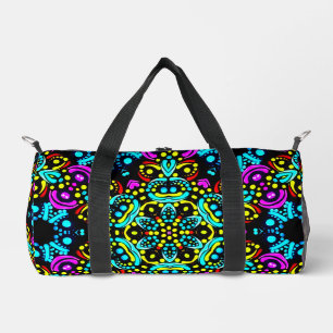 Festive Colourful Geometric Design Duffel Bag