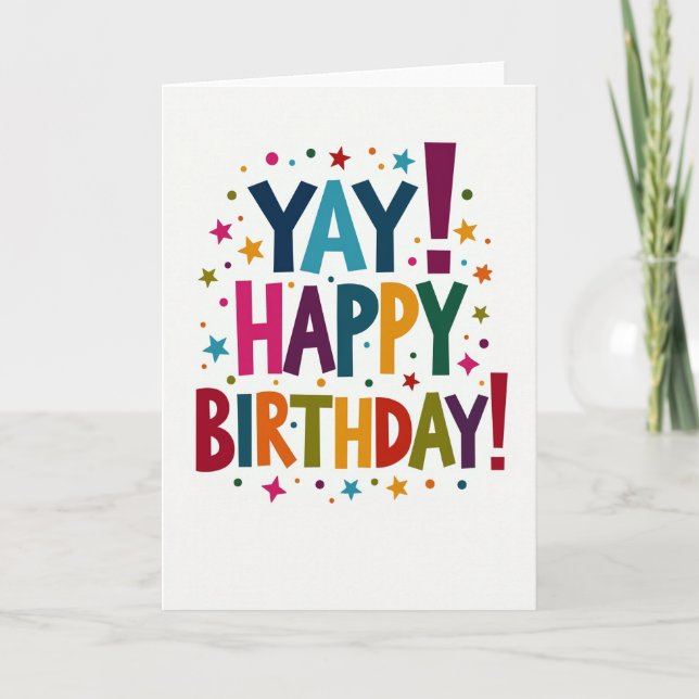 Festive Colourful Letters Card (Front)