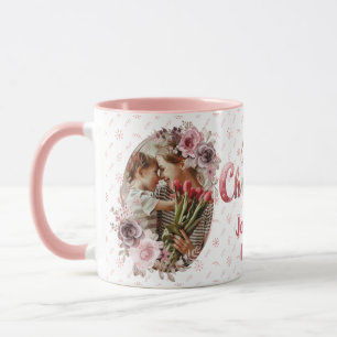  Festive Colourful Merry Christmas 2 photo floral  Mug