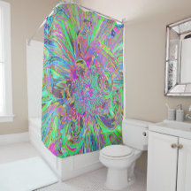 Festive Colourful Psychedelic Dahlia Flower Petals