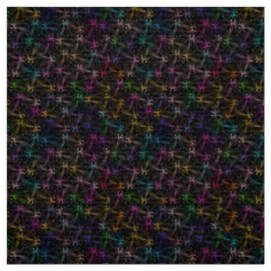 Festive colourful unique pattern fabric