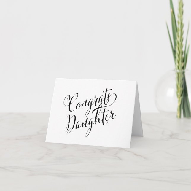 Festive Congratulations Modern Card for Daughter (Front)