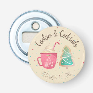 Festive Cookies & Cocktails Christmas Party Theme Bottle Opener