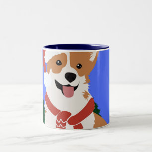 Festive Corgi Mug de vacances