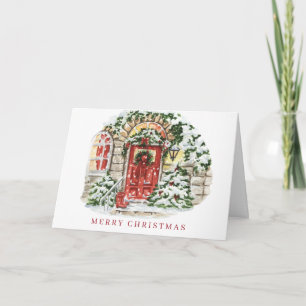 Festive Country House Christmas Corporate Greeting Holiday Card