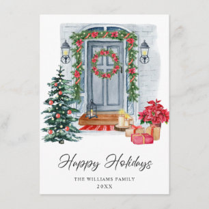 Festive Country House Christmas Greeting Holiday C Card