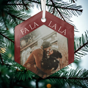 Festive Couple Christmas Glass Ornament
