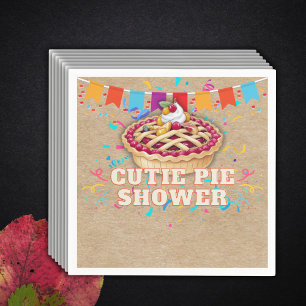 Festive Craft Cutie Pie Party Baby Shower Napkin