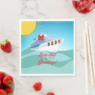 Festive Cruise Ship Napkin