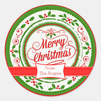 Festive Custom Christmas Stickers