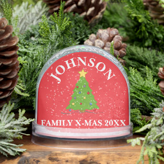 FESTIVE! 🎄 Custom Family Tree Snow Globe