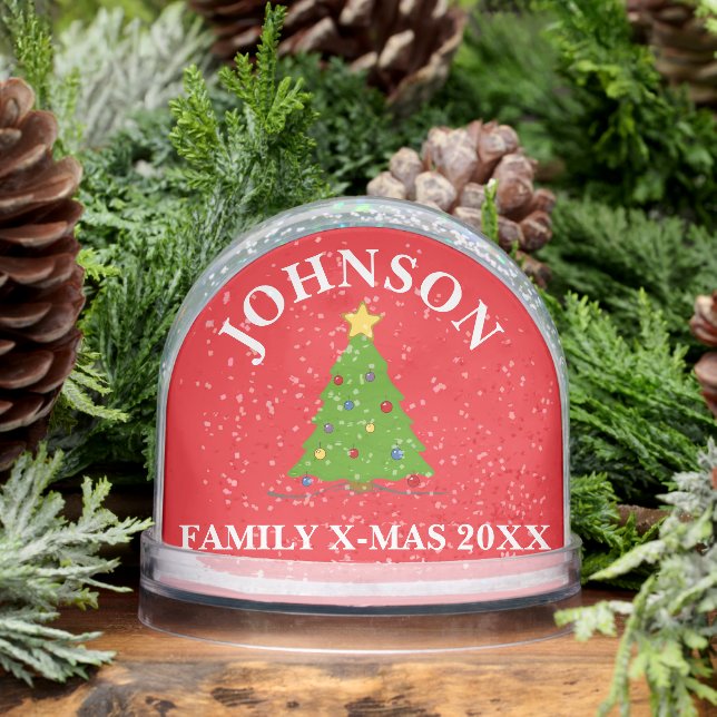 FESTIVE! 🎄 Custom Family Tree Snow Globe (Winter)