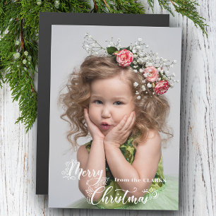 Festive Custom Merry Christmas Script Photo