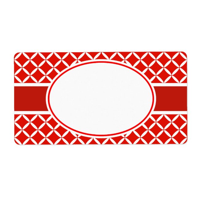 Festive Custom Red Labels (Front)
