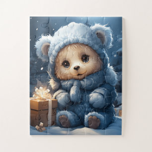 Festive Cute Christmas Bear Jigsaw Puzzle