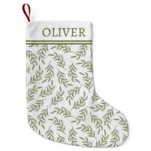 Festive Cypress Pattern With Monogram Holiday