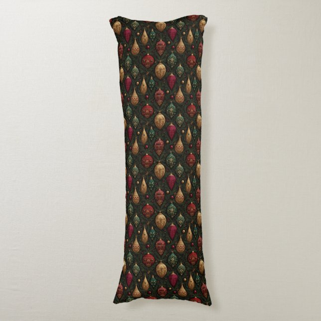 Festive Damask  Body Pillow (Front Vertical)