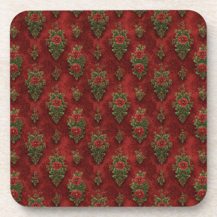 Festive Damask Coaster