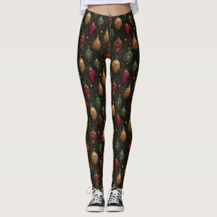 Festive Damask Leggings