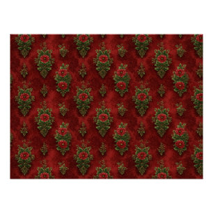 Festive Damask Poster
