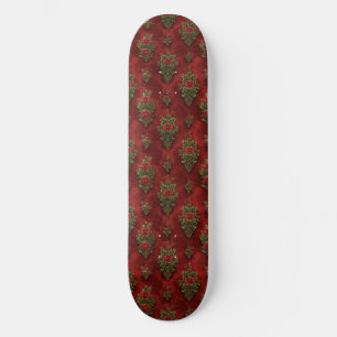 Festive Damask Skateboard