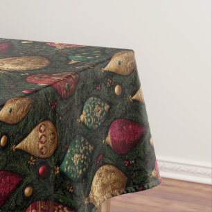 Festive Damask Tablecloth