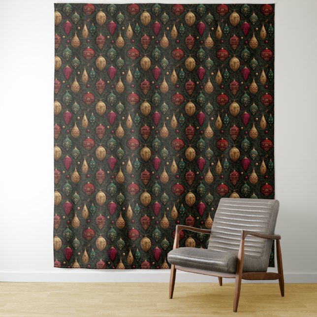 Festive Damask  Tapestry (In Situ)