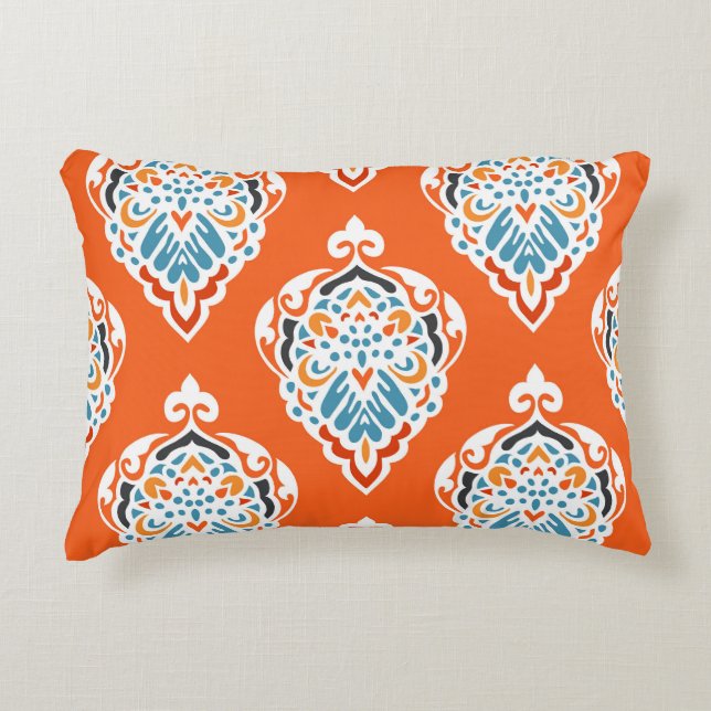 Festive damask vintage pattern, elegant design. accent pillow (Front)