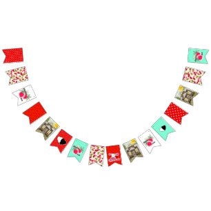 Festive dance . bunting flags