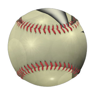Festive dark pattern with lights and baubles baseball