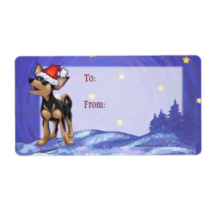 Festive de nuit étoilée Chihuahua à Santa Hat