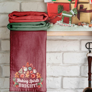 Festive Delight: Christmas Cookie Wonderland Photo Kitchen Towel