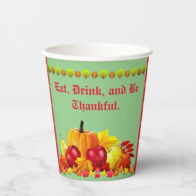 Festive Dinner Paper Cups (Front)