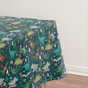 Festive Dinosaurs Christmas Pattern Tablecloth