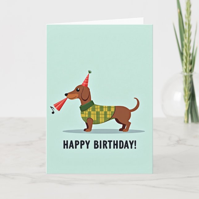 Festive Dog Illustration Card (Front)