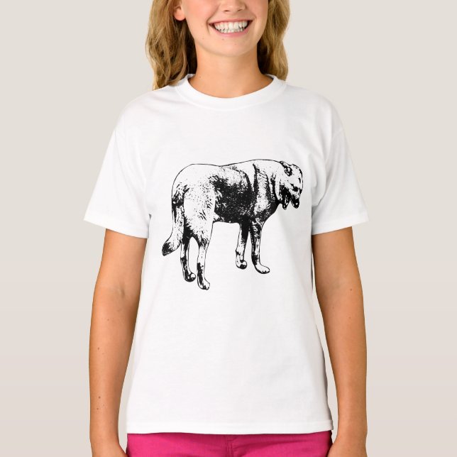 "Festive Dog Stance" T-Shirt (Front)